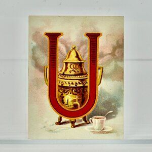 Dilworth's Coffee U Coffee Urn Antique Victorian Trading Card